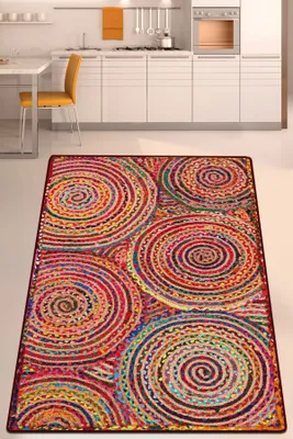 Produktbild von Conceptum Hypnose, Crop- Crop Circle 200 x 290CHL, Bunt, Teppich, 200 x 290 cm, 50% Samtgewebe / 50% Polyester