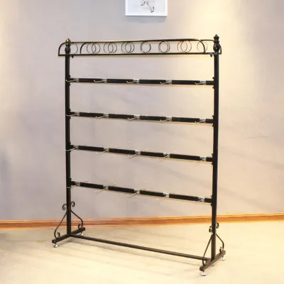 Produktbild von Ausstellungsständer Bodenständer Multifunktionaler Schmuckständer Socken-Organizer Warenpräsentationsständer Schwarz 150*40*150cm /ZJ1515/