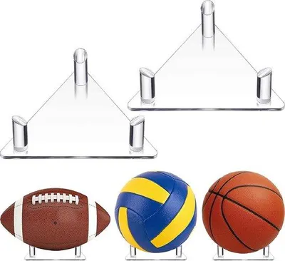 Produktbild von Fußball-Attrappe mit 2 Fusskugeln - Fussballabstellhalter mit Fussballaufbewahrung