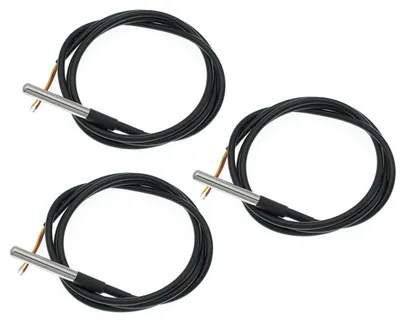 Temperatursensor DS18B20, Edelstahlsonde, 1 m Kabel, -55 bis +125 °C