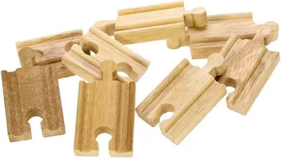 Image de Bigjigs Rail Track Couplers 7 cm 8 pcs