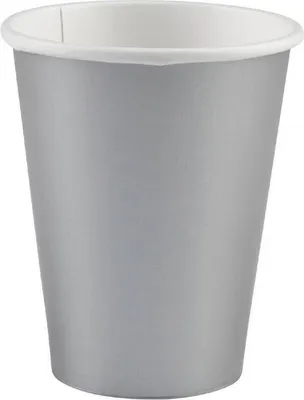 Obrázek produktu pro Kelímky papírové 8ks stříbrné 266ml - Amscan