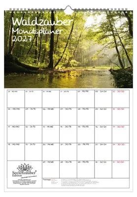 Produktbild von Waldzauber Planer DIN A3 Kalender für 2027 Baum Bäume Wald Natur - Seelenzauber