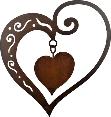 Produktbild von Rostikal Deko Herz 16 x 15 cm zum Hängen Rost Hochzeit Geschenk Edelrost Gartendeko