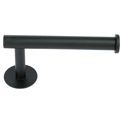 Produktbild von Toilettenpapierhalter - 16 x 9 cm - Schwarz - Edelstahl - selbstklebend
