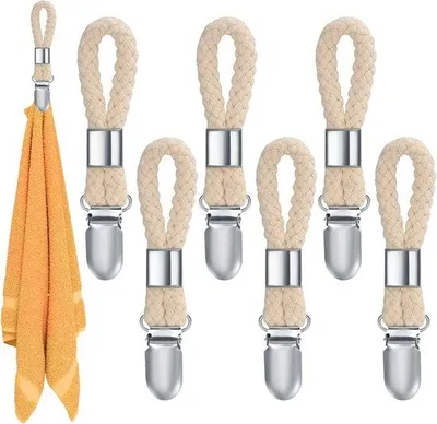 Immagine prodotto di Mollette da asciugamano beige, 6 pezzi