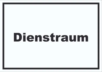 Produktbild von Dienstraum Schild mit Text Büro waagerecht A4 Rückseite selbstklebend