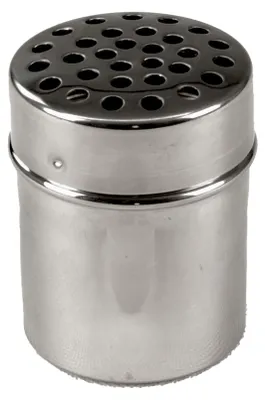 Image de 1 saupoudreuse à fromage et à épices 150 ml en acier inoxydable avec couvercle