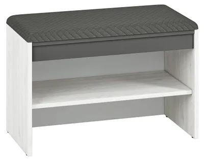 Produktbild von Sitzbank "Hyga" Schuhbank 70cm Pinie weiß anthrazit