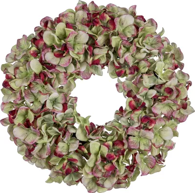 Produktbild von Kunstpflanze Hortensienkranz Ø 38 cm grün