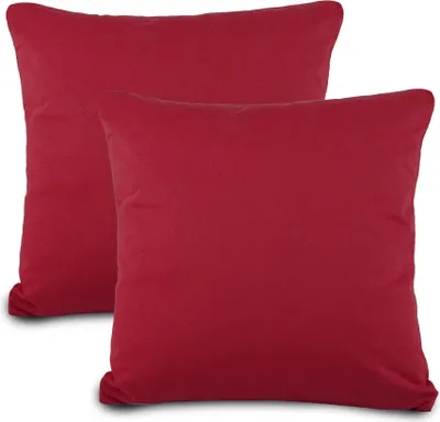 Produktbild von Doppelpack BeNature Bezug 50x50 bordeaux Mako-Baumwolle Jersey Reißverschluss