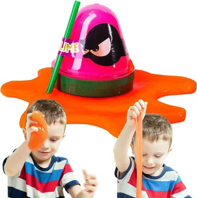 Produktbild von Anti-Stress-Schleim Ninja Neon-Aromen Schleim mit Strohhalm für Kinder 100g 80064