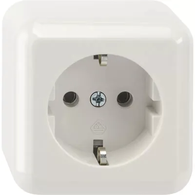 Image de MERTEN MEG2300-8719 Prise SCHUKO à protection renforcée contre les contacts accidentels, blanc polaire
