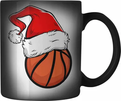 Produktbild von Trendation - Basketball Weihnachten Farbwechsel Zauber-Tasse Geschenk Basketballspieler Geschenkidee (Schwarz)