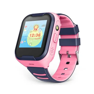 Image de 4G GPS Kids Smartwatch Téléphone avec GPS Locator Caméra d'appel à 2 voies Chat vocal et vidéo Alarme SOS Podomètre Montre WiFi Rose