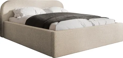 Produktbild von MIRJAN24 Polsterbett Deisin, Doppelbett mit Bettkasten, Ehebett, Kopfteil, Leistenlattenrost aus Laubholz (Farbe: Abriamo 03, Größe: 140x200 cm)