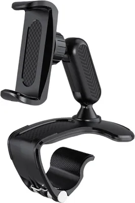 Obrázek produktu pro Držáky na mobilní telefony na palubní desku – otočné o 360° – nastavitelná svorka – držák pro smartphony s úhlopříčkou 4–7 palců – navigace GPS
