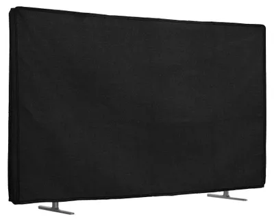 Produktbild von kwmobile 24" TV Abdeckung Indoor - Fernseher Hülle Bildschirmschutz Abdeckung - TV Bildschirm Staubschutzhülle - Fernsehabdeckung - Leinen Schwarz