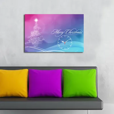 Produktbild von Opviq, YYCS- CST1605, Bunt, Wanduhren, 45 x 70, 100% Wildleder -Leinwand