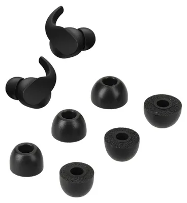 Produktbild von kwmobile 6x Ersatz In Ear Kopfhörer kompatibel mit Beats Fit Pro - 3 Größen - Polster Ohrstöpsel In-Ear Ohrhörer - Schwarz