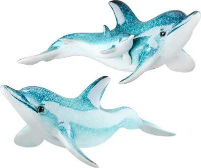 Obrázek produktu pro Figurka Gilde, delfín, „Flossi“, poly, modrá, délka 20 cm, šířka 9,5 cm, výška 6 cm 55404 4063387554043 2 ks (2 různé vzory)