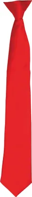 Image de Cravate à clipser en satin pour homme Premier RW4407 (taille unique) (Rouge)