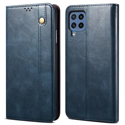 Obrázek produktu pro Pouzdro pro Samsung Galaxy M22 / M32 / A22 4G, kožené flip pouzdro peněženka s funkcí stojánku modré