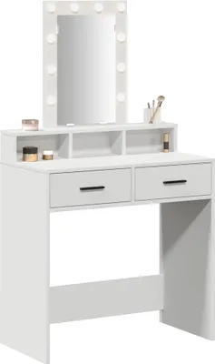 Zdjęcie produktu dla vidaXL Toaletka z szufladami Biała 79 x 41 x 140 cm Materiał drewnopochodny