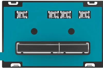Produktbild von Geberit Sigma 50 bedieningspaneel zwart chroom voor Sigma reservoirs 8cm (UP720) en 12cm (UP320)