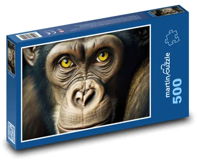 Obrázek produktu pro Puzzle 500 Portrét opice s hypnotickými očima - martinpuzzle