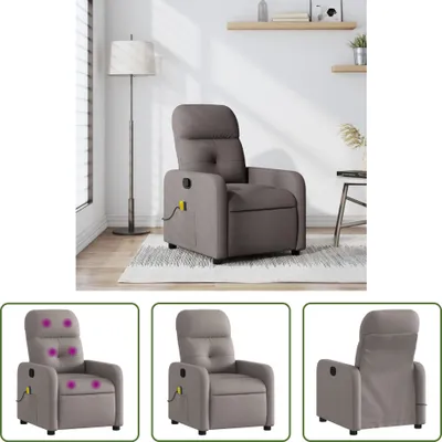 Produktbild von The Living Store Massagesessel Taupe Stoff