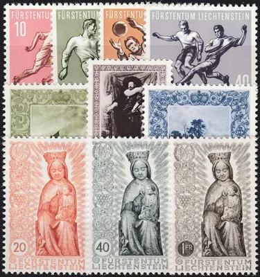 Produktbild von Liechtenstein 1954 postfrisch Nr. 322-331