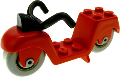 Produktbild von 1x Lego Fabuland Fahrzeug Motorrad rot Räder grau Scooter Roller 3605 324 fabac3
