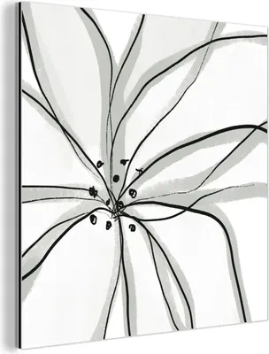 Obrázek produktu pro Nástěnná dekorace Kovový kovový obraz Wall Art 90x90cm Květiny - abstraktní - design Muchowow Hliníkové obrazy