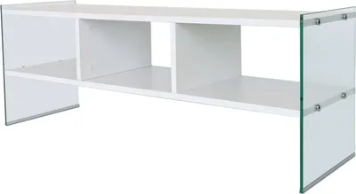 Produktbild von Fernsehschrank Dbennace, Ständer für Wohnzimmerfernseher, Niedriges Wohnzimmer-Sideboard, TV-Ständerbasis, 120x35h45 cm, Weiß