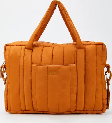 Produktbild von Hylat Baby Wickeltasche - gesteppte Babytasche - stilvolle Kinderwagentasche für Eltern - Braun