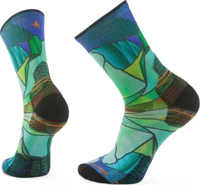 Immagine prodotto di Smartwool Hike Targeted Cushion Mirror Mountain Print Crew Socken Blau EU 42-45 Herren,Damen Blau EU 42-45
