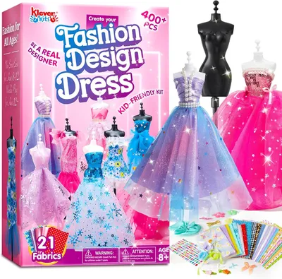 Productafbeelding van Klever Kits Fashion Designer Kit voor meisjes, naaiset met 3 mannequins