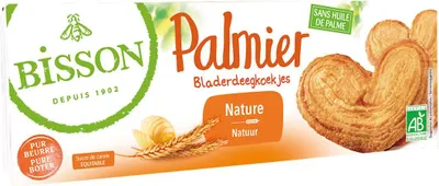 CIASTKA FRANCUSKIE MAŚLANE PALMIERY BIO 100 g - BISSON
