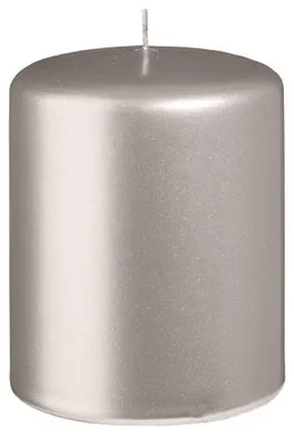 Produktbild von Stumpenkerzen Metallic Matt Stein 100 x Ø 80 mm, 12 Stück