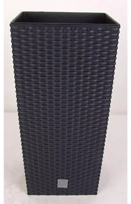 Image de Prosperplast Rato Square pot de fleurs anthracite 26,5 x 26,5 x 50 cm