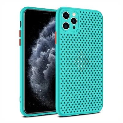 Image de Coque silicone Smartphonica pour iPhone 11 Pro avec trous - Bleu