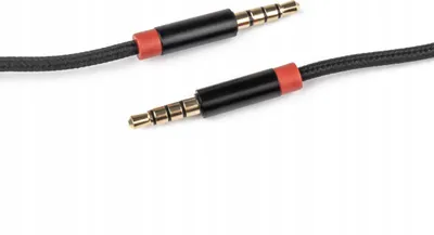 Zdjęcie produktu dla AMiO MOCNY KABEL AUX MINI JACK 3,5MM OPLOT 100CM