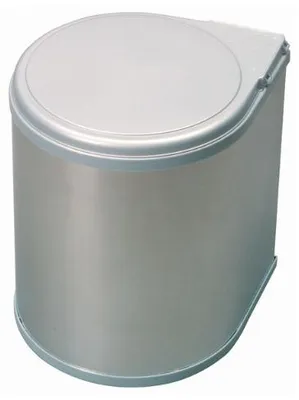 Image de Poubelle ronde de cuisine pivotante 270 400 mm Gris