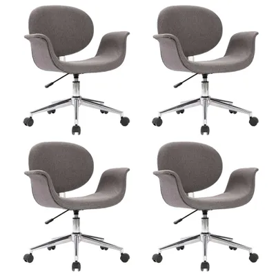 Produktbild von Drehbare Esszimmerstühle 4 Stk. Grau Stoff