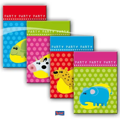 Produktbild von Partytüten mit Tieren, 8 Stück