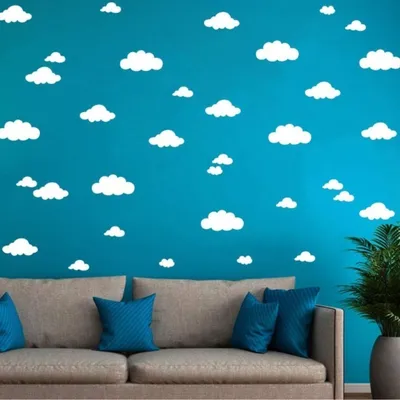 Produktbild von Große Wolken-Wandaufkleber, abnehmbar, groß, Vinyl-Aufkleber, selbstklebend, für Wohnzimmer, Kinderzimmer, Baby, Kinder, Jungen, Mädchen, Schlafzimmer, Dekoration, Heimkunst, Wandbild Dezember