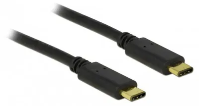 Produktbild von DeLOCK 0.5m USB 2.0, 0,5 m, USB C, USB C, USB 2.0, Männlich/Männlich, Schwarz