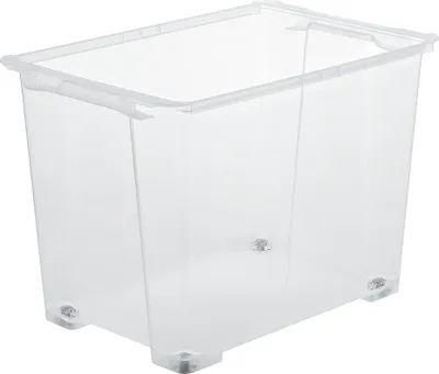 Produktbild von Box mit Rädern 65 l EVO EASY, Farbe:Transparent