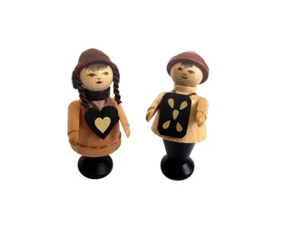 Produktbild von Miniaturfigur Holzfiguren Hänsel & Gretel Höhe=5cm NEU